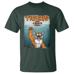 Bengal Tiger Football T Shirt Horror Parody Gift TS12 Dark Forest Green Print Your Wear
