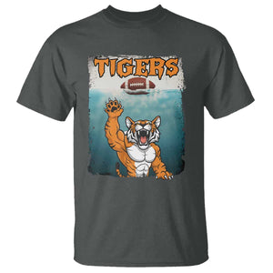 Bengal Tiger Football T Shirt Horror Parody Gift TS12 Dark Heather Print Your Wear