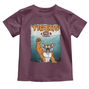 Bengal Tiger Football Toddler T Shirt Horror Parody Gift TS12 Maroon Print Your Wear