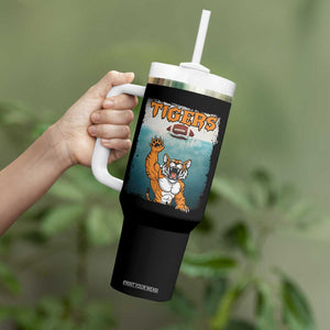Bengal Tiger Football Tumbler With Handle Horror Parody Gift TS12 Print Your Wear