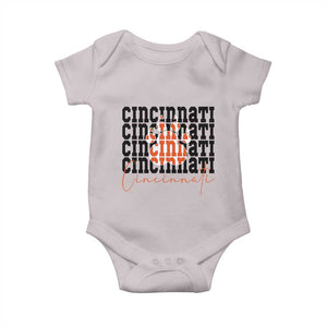 Cincinnati Tiger Paw Baby Onesie Football Lover Gift TS12 Ice Gray Print Your Wear