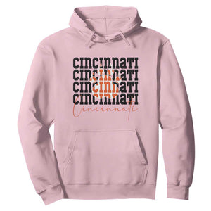 Cincinnati Tiger Paw Hoodie Football Lover Gift TS12 Light Pink Print Your Wear