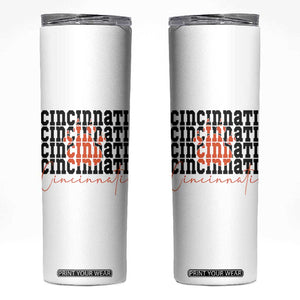 Cincinnati Tiger Paw Skinny Tumbler Football Lover Gift TS12 White Print Your Wear