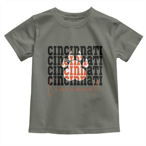 Cincinnati Tiger Paw Toddler T Shirt Football Lover Gift TS12 Military Green Print Your Wear