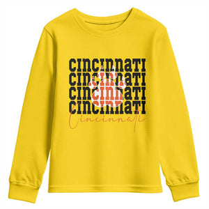Cincinnati Tiger Paw Youth Sweatshirt Football Lover Gift TS12 Daisy Print Your Wear
