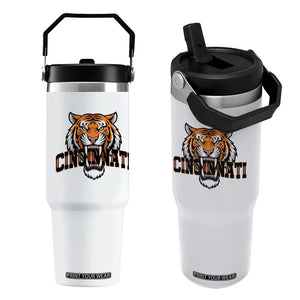 Roaring CFBT Game Day Fans Gift Flip Straw Tumbler TS12 One Size: 30 oz White Print Your Wear