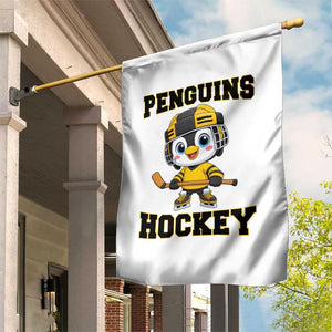 Funny Penguin Playing Ice Hockey Garden Flag Winter Sports Gift TS12 Print Your Wear
