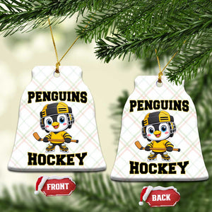 Funny Penguin Playing Ice Hockey Ceramic Ornament Winter Sports Gift TS12 Print Your Wear
