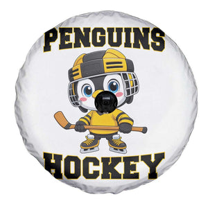 Funny Penguin Playing Ice Hockey Spare Tire Cover Winter Sports Gift TS12 Print Your Wear