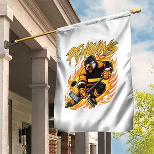 Penguin Playing Ice Hockey Garden Flag Funny Sports Fan Gift TS12 Print Your Wear