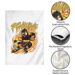 Penguin Playing Ice Hockey Garden Flag Funny Sports Fan Gift TS12 Print Your Wear