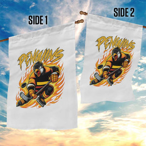 Penguin Playing Ice Hockey Garden Flag Funny Sports Fan Gift TS12 Print Your Wear