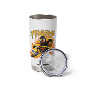 Penguin Playing Ice Hockey Tumbler Cup Funny Sports Fan Gift TS12 Print Your Wear