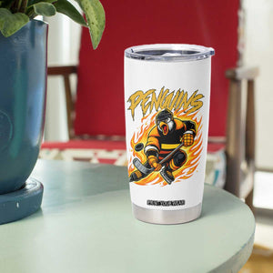 Penguin Playing Ice Hockey Tumbler Cup Funny Sports Fan Gift TS12 Print Your Wear