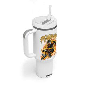 Penguin Playing Ice Hockey Tumbler With Handle Funny Sports Fan Gift TS12 Print Your Wear