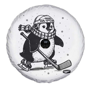 Cute Penguin Playing Ice Hockey Spare Tire Cover Funny Sports Lover Gift TS12 Print Your Wear