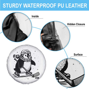 Cute Penguin Playing Ice Hockey Spare Tire Cover Funny Sports Lover Gift TS12 Print Your Wear