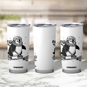 Cute Penguin Playing Ice Hockey Tumbler Cup Funny Sports Lover Gift TS12 Print Your Wear