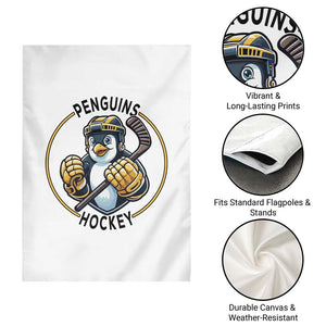 Funny Penguin Hockey Player Garden Flag Gift For Animal Lovers TS12 Print Your Wear