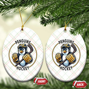Funny Penguin Hockey Player Ceramic Ornament Gift For Animal Lovers TS12 Print Your Wear