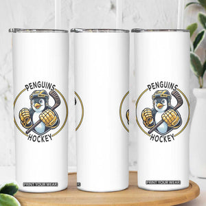 Funny Penguin Hockey Player Skinny Tumbler Gift For Animal Lovers TS12 Print Your Wear