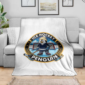 Funny Penguin Hockey Player Throw Blanket Sports Fan Gift TS12 Print Your Wear