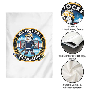 Funny Penguin Hockey Player Garden Flag Sports Fan Gift TS12 Print Your Wear