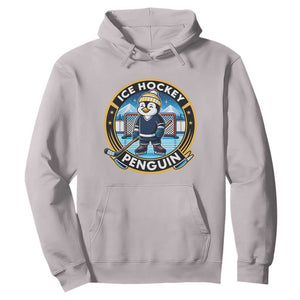 Funny Penguin Hockey Player Hoodie Sports Fan Gift TS12 Ice Gray Print Your Wear