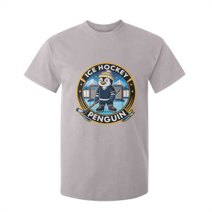 Funny Penguin Hockey Player T Shirt For Kid Sports Fan Gift TS12 Ice Gray Print Your Wear