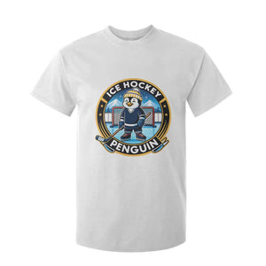 Funny Penguin Hockey Player T Shirt For Kid Sports Fan Gift TS12 White Print Your Wear