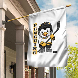 Funny Penguin Playing Ice Hockey Garden Flag Gift For Kids TS12 Print Your Wear