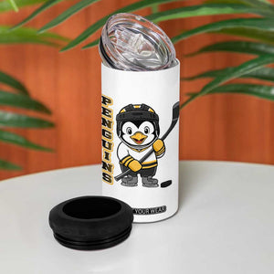 Funny Penguin Playing Ice Hockey 4 in 1 Can Cooler Tumbler Gift For Kids TS12 Print Your Wear