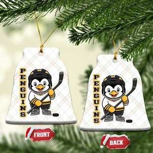 Funny Penguin Playing Ice Hockey Ceramic Ornament Gift For Kids TS12 Print Your Wear