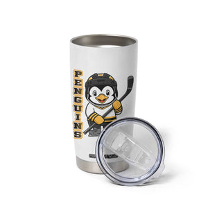 Funny Penguin Playing Ice Hockey Tumbler Cup Gift For Kids TS12 Print Your Wear