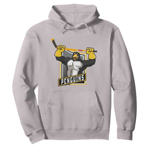 Funny Ice Hockey Player Gift Hoodie Penguin Power TS12 Ice Gray Print Your Wear