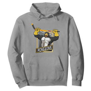 Funny Ice Hockey Player Gift Hoodie Penguin Power TS12 Sport Gray Print Your Wear