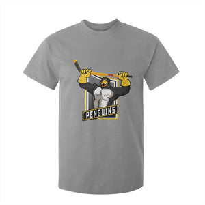 Funny Ice Hockey Player Gift T Shirt For Kid Penguin Power TS12 Sport Gray Print Your Wear