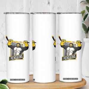 Funny Ice Hockey Player Gift Skinny Tumbler Penguin Power TS12 Print Your Wear