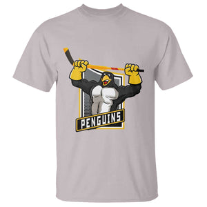 Funny Ice Hockey Player Gift T Shirt Penguin Power TS12 Ice Gray Print Your Wear