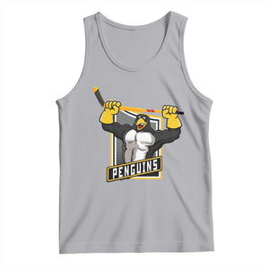 Funny Ice Hockey Player Gift Tank Top Penguin Power TS12 Athletic Heather Print Your Wear
