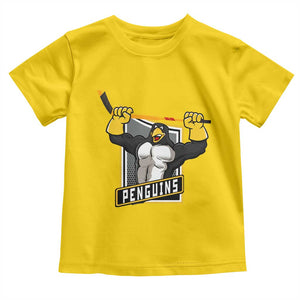 Funny Ice Hockey Player Gift Toddler T Shirt Penguin Power TS12 Daisy Print Your Wear