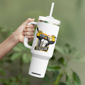 Funny Ice Hockey Player Gift Tumbler With Handle Penguin Power TS12 Print Your Wear