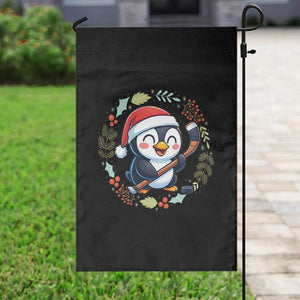 Cute Penguin Playing Ice Hockey Garden Flag Funny Christmas Gift TS12 Print Your Wear