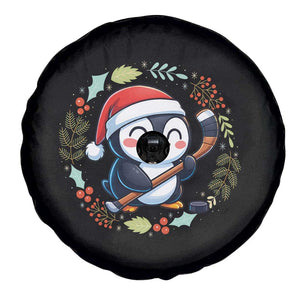 Cute Penguin Playing Ice Hockey Spare Tire Cover Funny Christmas Gift TS12 Print Your Wear
