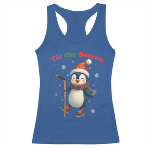 Cute Penguin Tis The Season Racerback Tank Top Funny Christmas Gift For Holiday Fans TS12 Royal Blue Print Your Wear