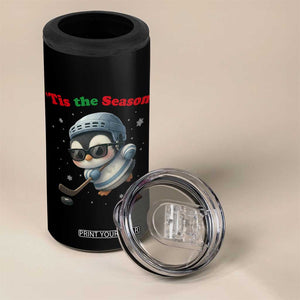 Penguin On Ice Tis The Season 4 in 1 Can Cooler Tumbler Funny Christmas Gift TS12 Print Your Wear