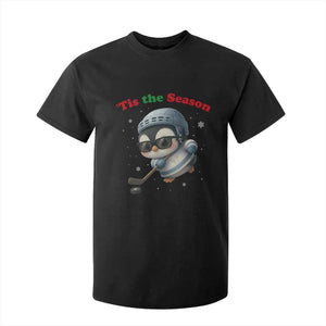 Penguin On Ice Tis The Season T Shirt For Kid Funny Christmas Gift TS12 Black Print Your Wear