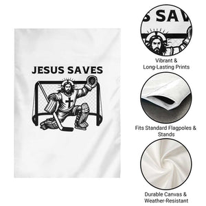Funny Religious Ice Hockey Goalie Gift Garden Flag Jesus Saves TS12 Print Your Wear