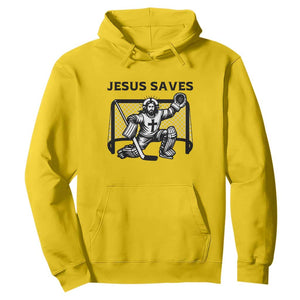 Funny Religious Ice Hockey Goalie Gift Hoodie Jesus Saves TS12 Daisy Print Your Wear