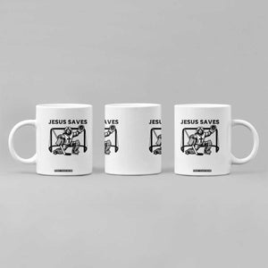 Funny Religious Ice Hockey Goalie Gift Coffee Mug Jesus Saves TS12 Print Your Wear